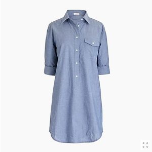 J Crew Chambray Tunic Shirt Medium Light Blue